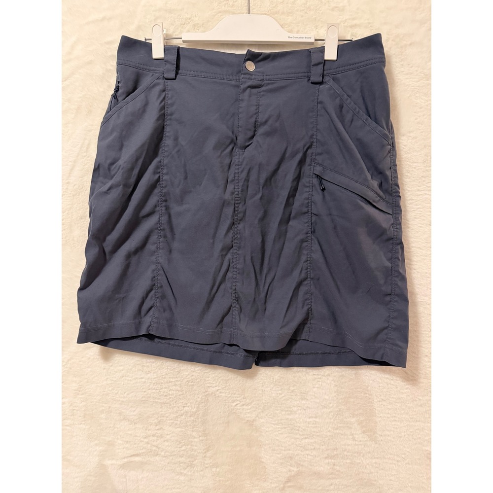 Duluth Trading Co Dry on the Fly Skort Womens 14 Blue Hiking Active Outdoor Ink